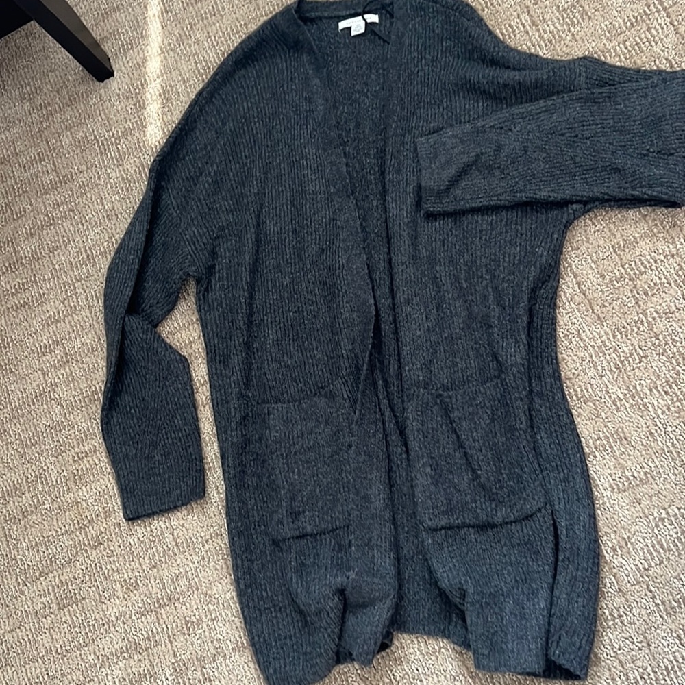 Gray long cardigan American eagle xs